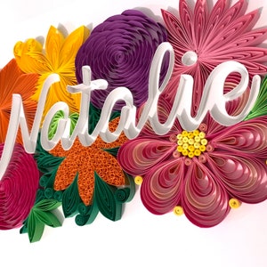 Custom Name Wall Art, Personalized Quilling Name, Handmade Quilling Decor, Unique Nursery Name Gift, Kids Room Wall Art, Baby Shower Gift