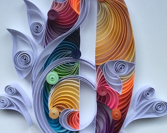 Custom Handmade Quilling Art, Personalized Paper Art Gift