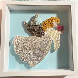 Paper art, Quilling, Wedding sign, 1st anniversary gift, Wedding, Birthday gift, home decor, Wall art, Modern, Quilling wall decor art