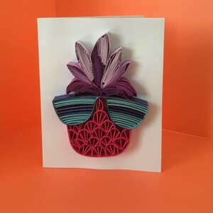 Quilling Art,Unique Colorful Pineapple Quilling Greeting Card, Quilling Cards, Birthday Cards, Greeting Cards, Handmade Greeting Card.