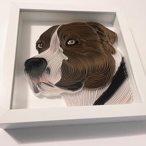 Custom Pet Portrait from Photo, Personalized Quilling Pet Art, Unique Pet Memorial Gift, Paper, Dog Portrait, Cat Art, Pet Lover Gift