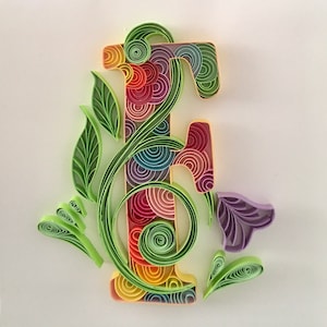 Custom Quilling Art, Home Décor, Custom Quilling Art, Paper Quilling Art, Personalized Gift, Gifts, Handmade Gifts, Art on Paper Gift