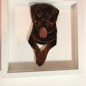 Customized Quilled, Gifts for him or her, Handmade Gifts, Birthday Gifts, Wall Art, Nursery Decor,  Gift Ideas,  Portrait, Quilling Dog