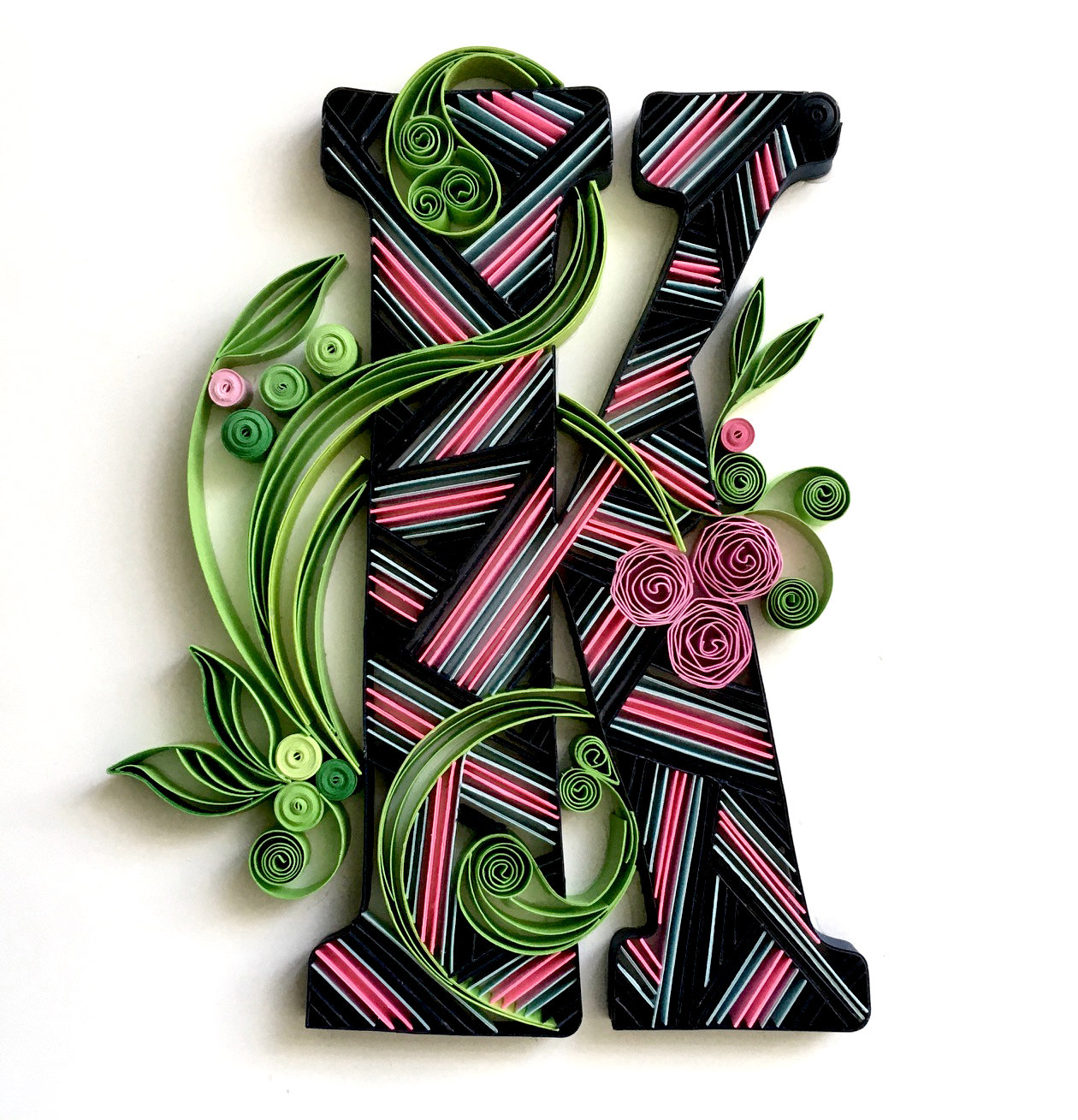 Quilling Art Paper Art Letter K Design Home Décor Gift Etsy