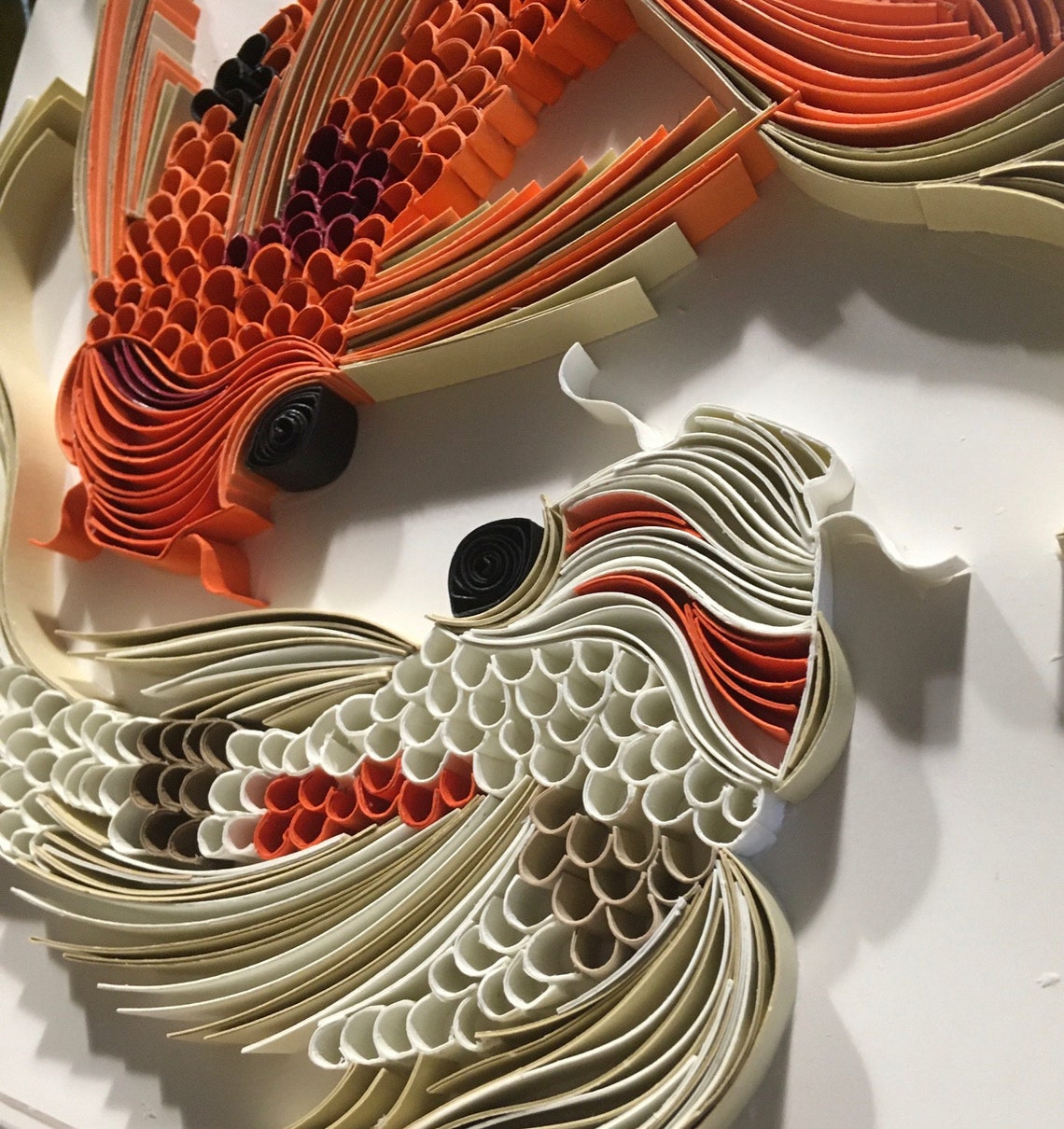 Quilling Art koi Fishes Dancingpaper Art Framed Etsy