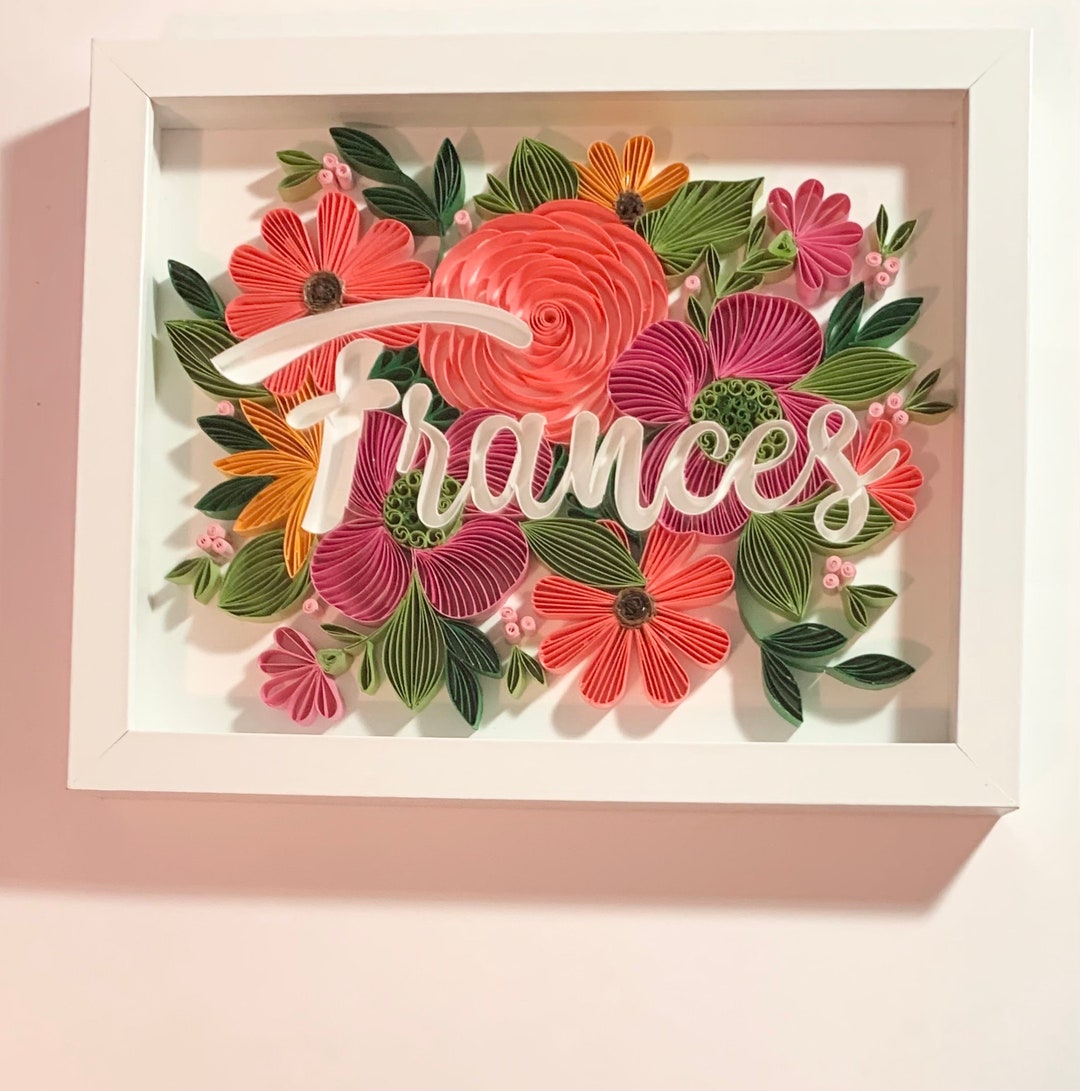 Customized Quilled, Gifts for Him or Her, Handmade Gifts, Birthday Gifts, Wall Art, Nursery