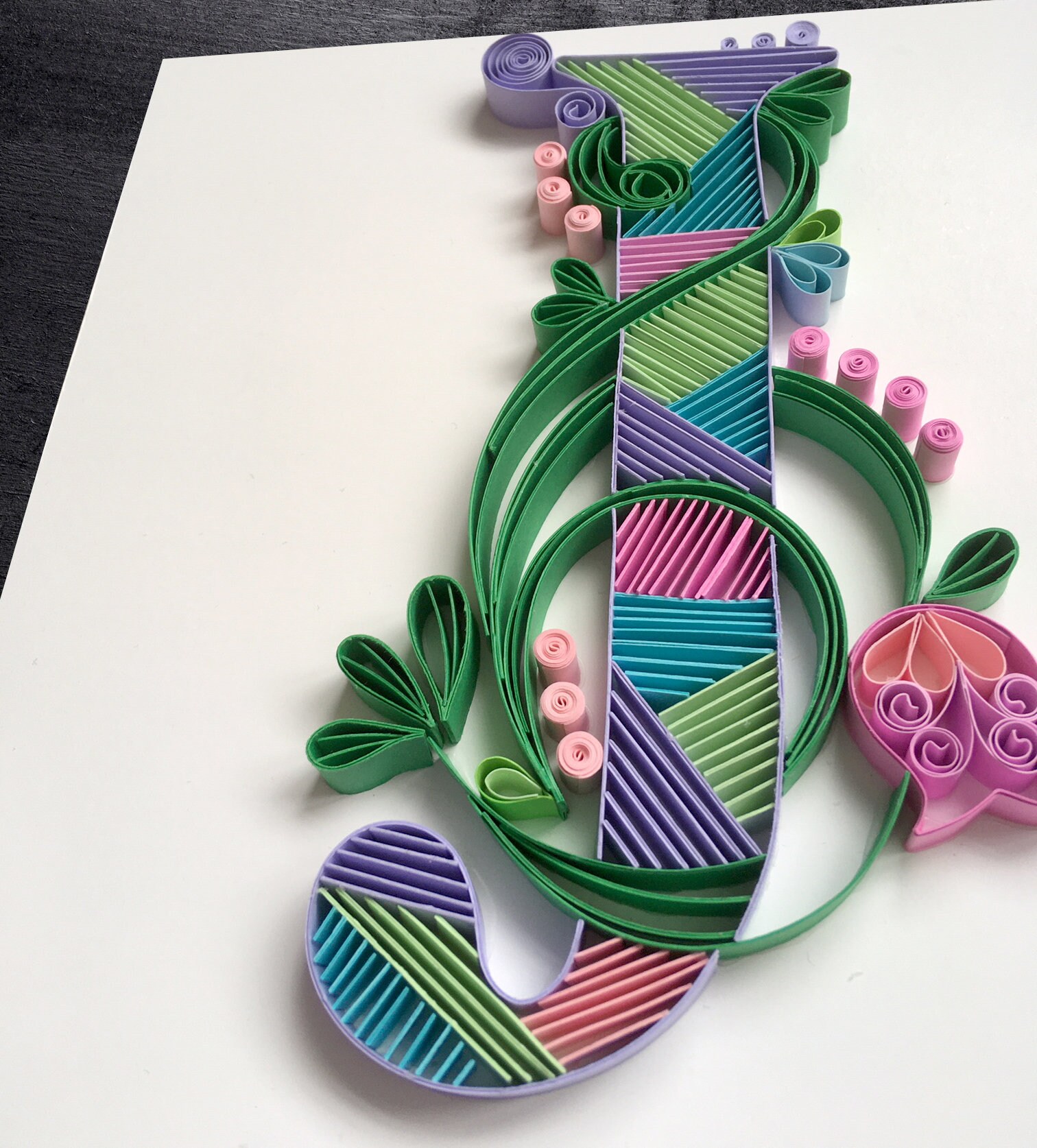 Quilling Art letter J Quilling Letter Etsy