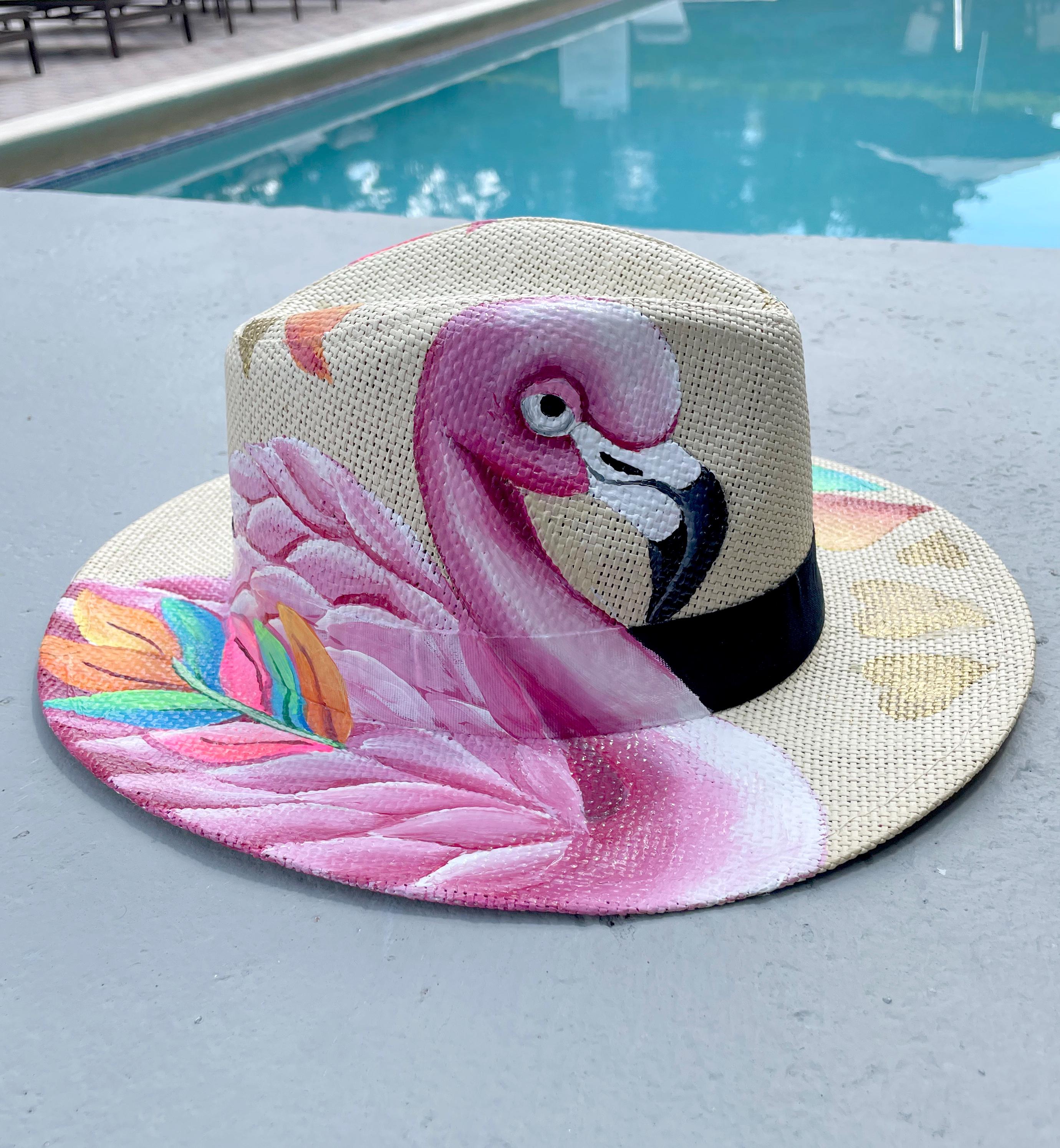 Hand painted Bird hat Song Bird Garden Hat – KC Creations main image 2