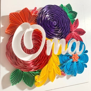 Custom Name Wall Art, Personalized Quilling Name, Handmade Quilling Decor, Unique Nursery Name Gift, Kids Room Wall Art, Baby Shower Gift