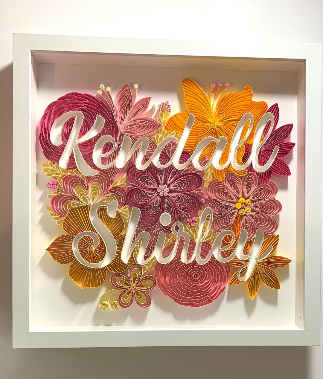 Customized Quilled, Gifts for Him or Her, Handmade Gifts, Birthday Gifts, Wall Art, Nursery