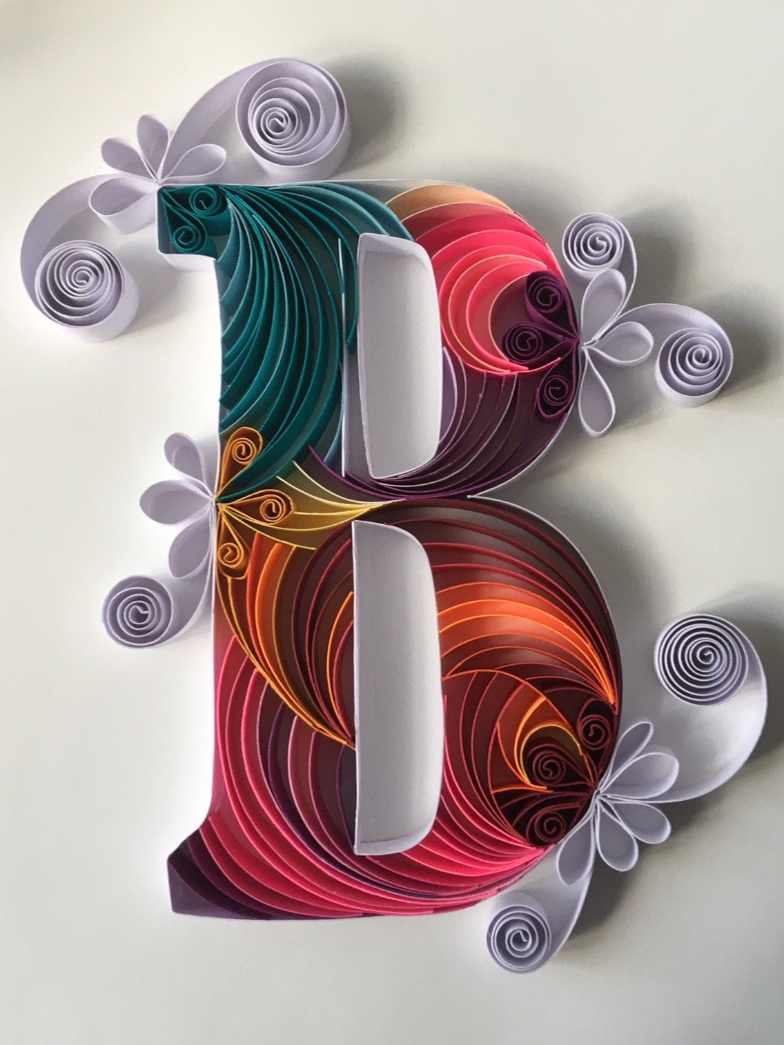 Quilling Art LETTER B Paper Art Quilling Letter Framed | Etsy
