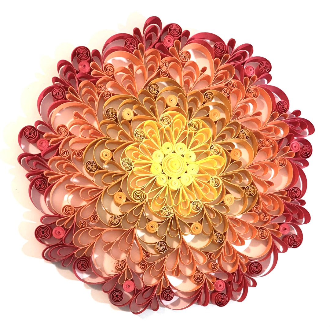 Handmade Quilling Wall Art: Modern Paper Mandala Decor Handamde