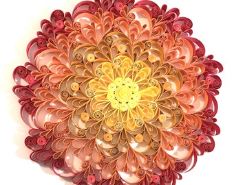 Fire Mandala, Quilling Art, Cut Cutting, Artful Art, Artful Art Gift, Creative Artful, Paper cutting, Custom Decor, Art Work, Custom Gift