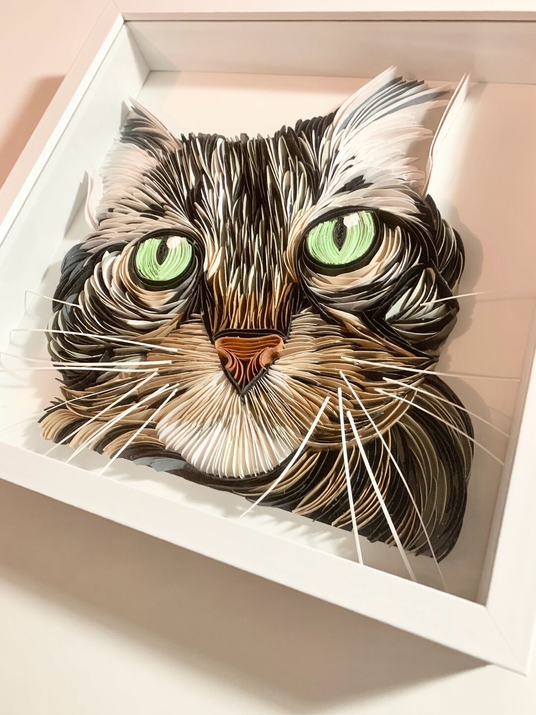 Custom Quilled Pet Portrait: Personalized Pet Memorial Wall Art ...