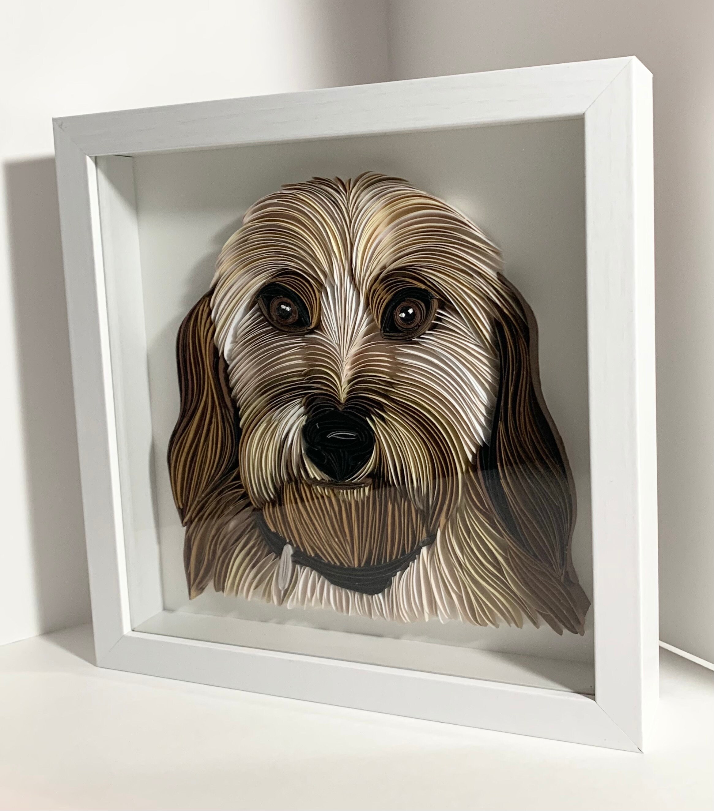 Custom Quilled Pet Portrait: Personalized Dog Memorial Art Handamde ...