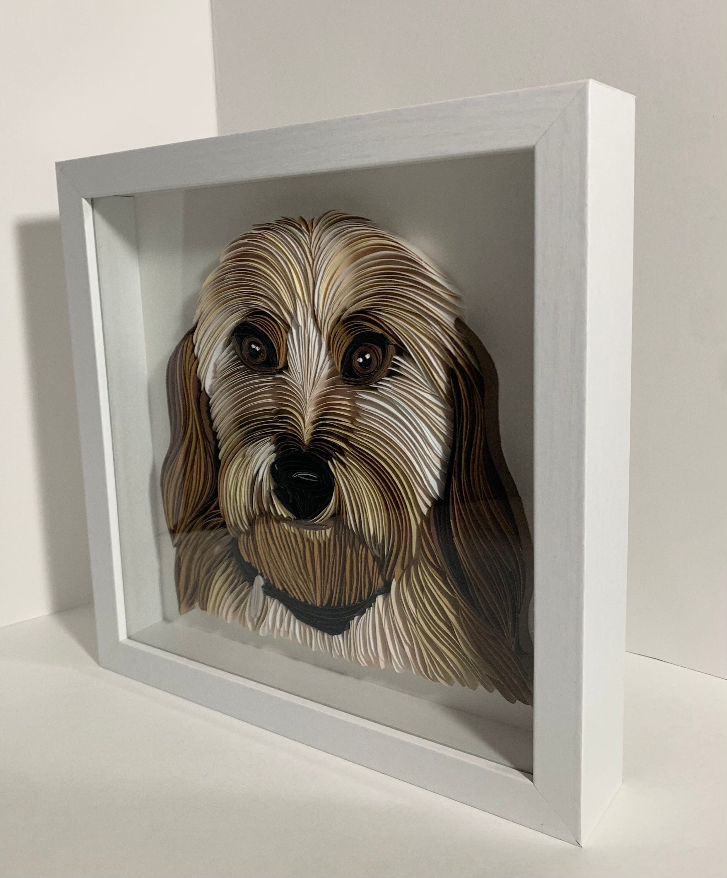 Custom Quilled Pet Portrait: Personalized Dog Memorial Art Handamde ...