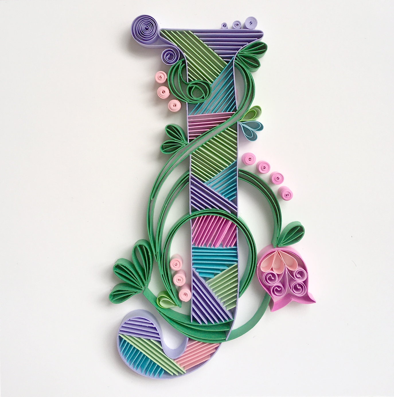Quilling Art letter J Quilling Letter Etsy
