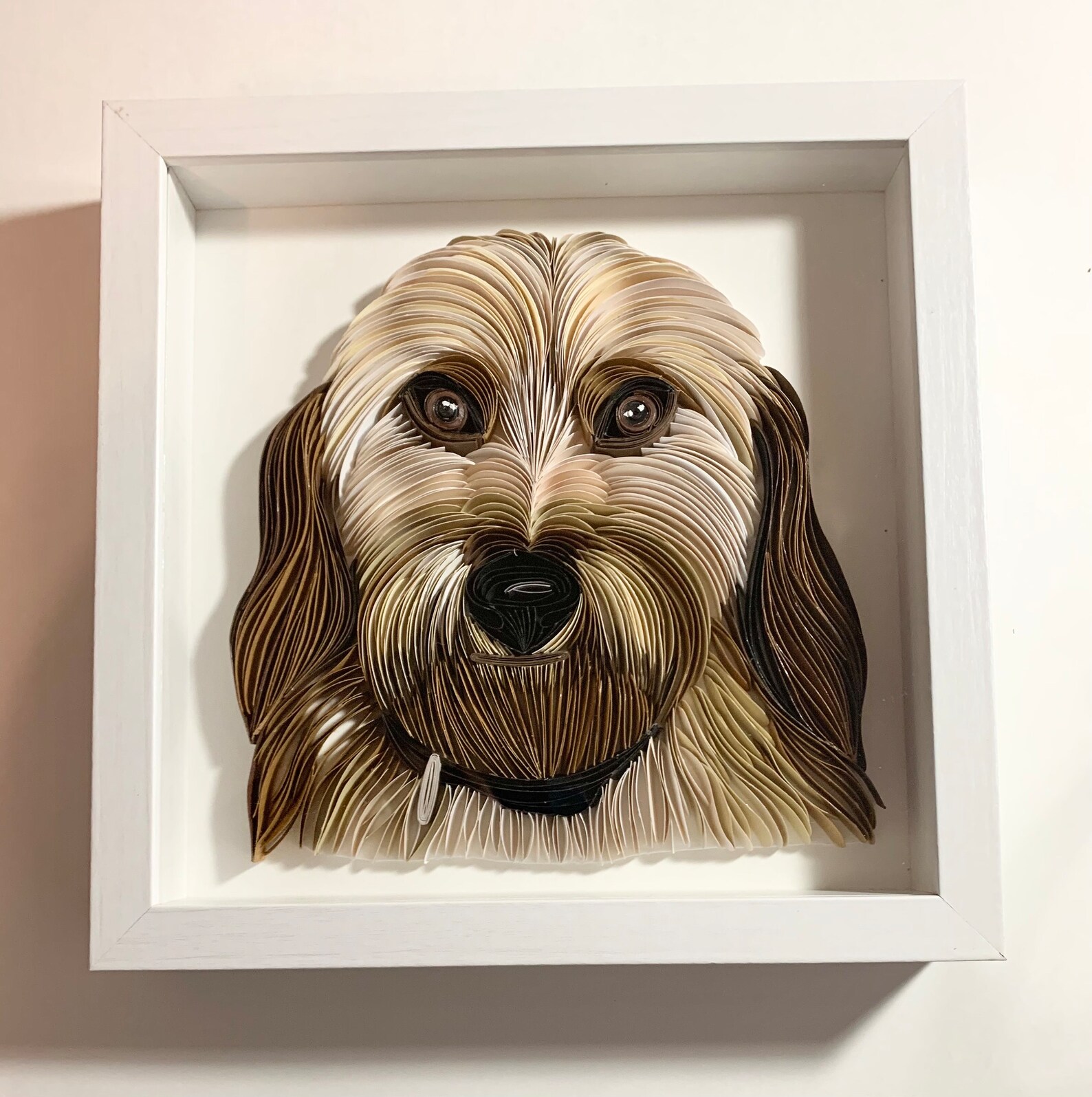Custom Quilled Pet Portrait: Personalized Dog Memorial Art Handamde ...