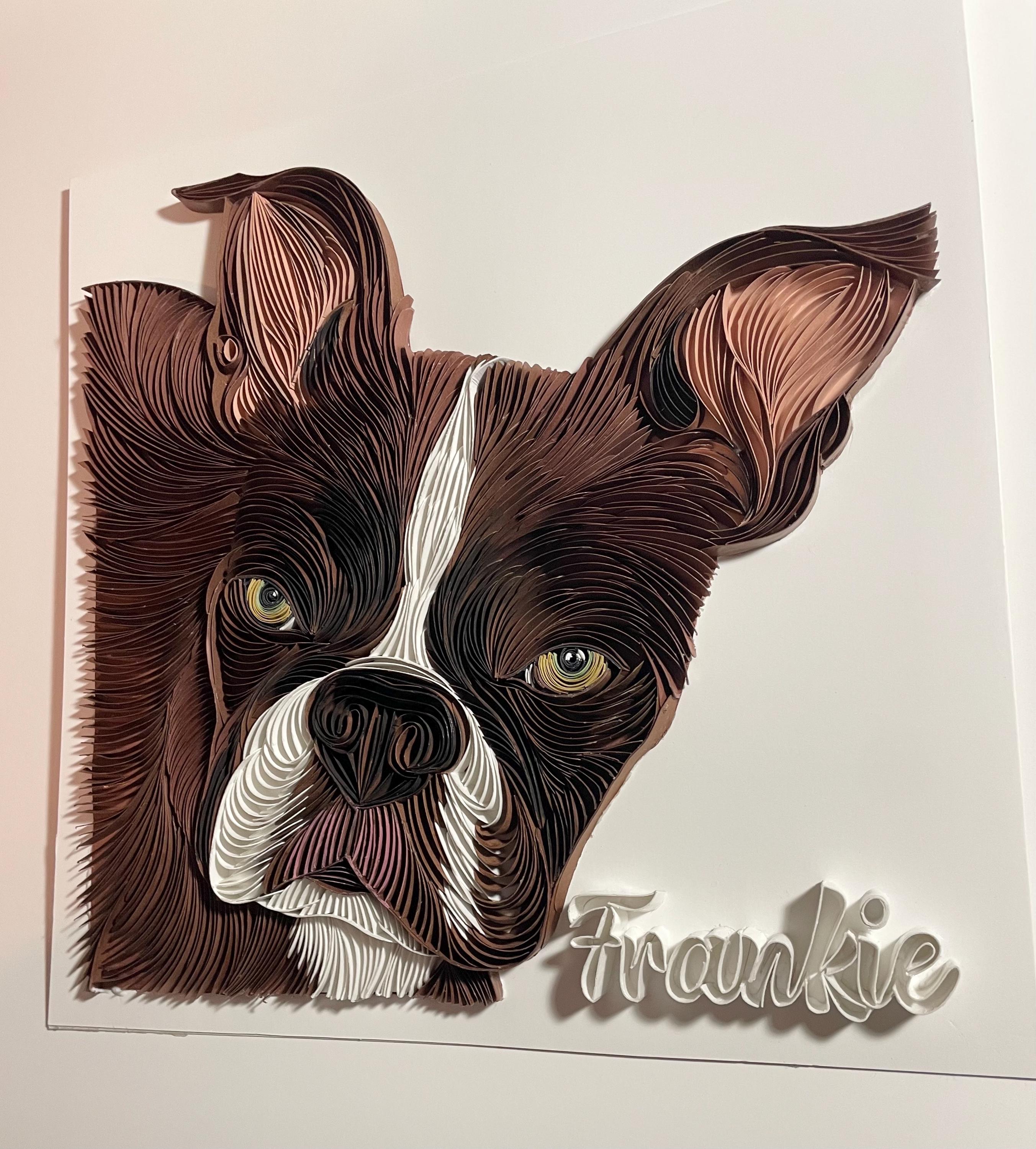 Custom Quilled Pet Portrait: Personalized Dog & Cat Wall Art - Etsy