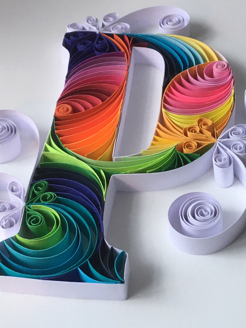 Quilling Art LETTER P Paper Art Quilling Letter Framed Etsy