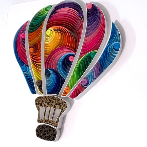 Hot Air Balloon Paper Art Birthday Gift Nursery for Boys and Etsy