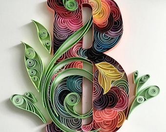 quilled letter etsy