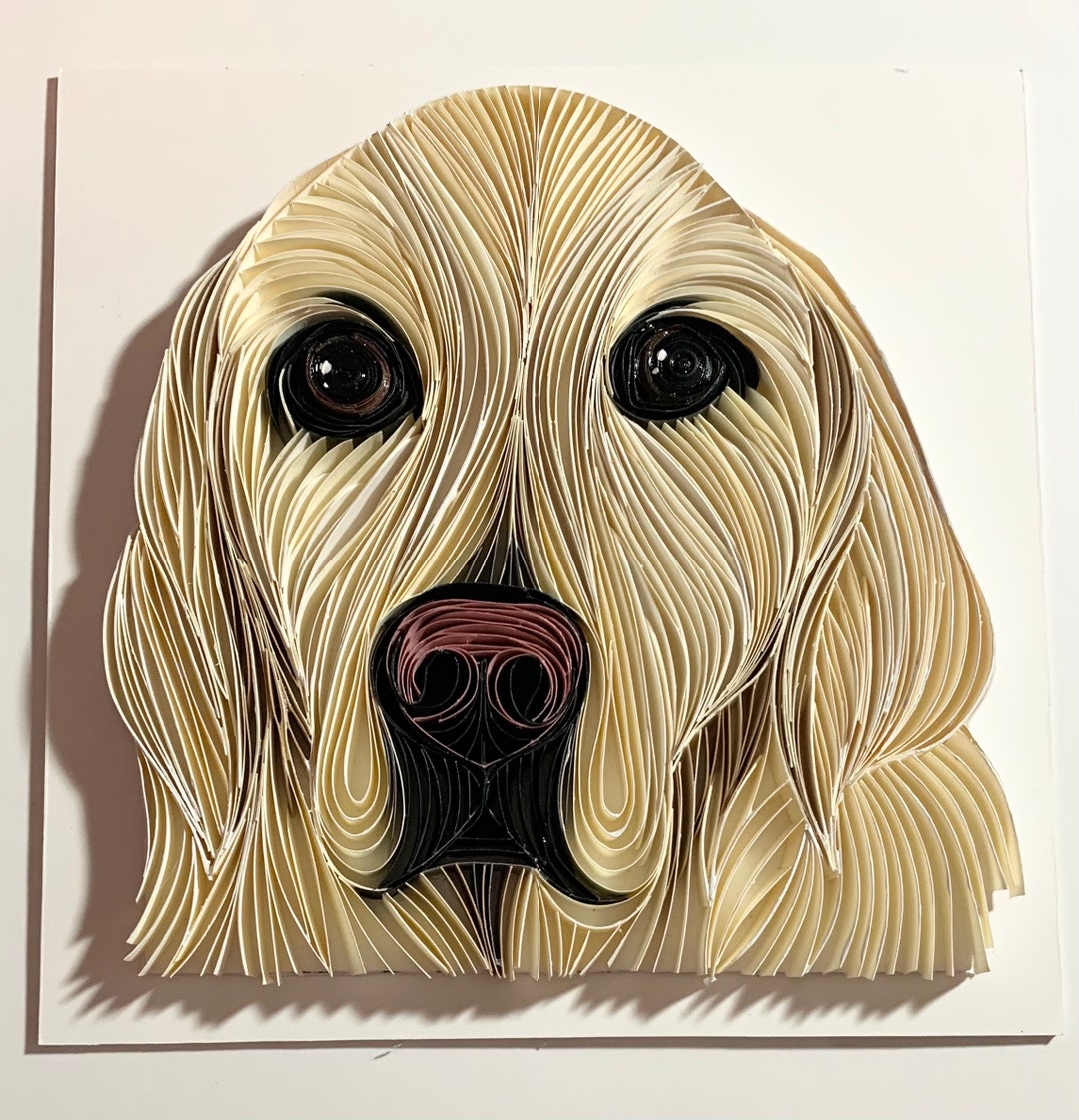 Custom Quilled Pet Portrait: Personalized Dog Memorial Art Handamde ...