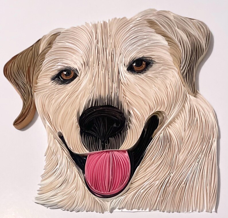 Custom Quilled Pet Portrait Personalized Dog & Cat Wall Art - Etsy
