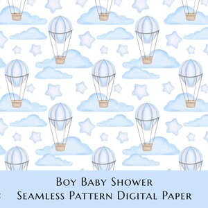 Baby Boy Seamless Pattern, Baby Shower Digital Paper, Nursery Background, Baby Scrapbooking paper, Instant download, JPEG, 300 DPI