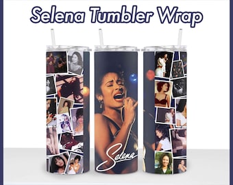 selena quintanilla 20 oz sublimation tumbler wrap | selena png como la flor la reina tumbler | spanish artist tumbler wrap