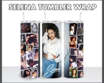 selena quintanilla 20 オンス昇華タンブラー ラップ |ハモサ セレナ PNG コモ ラ フローラル ラ レイナ タンブラー |スペイン人アーティストのタンブラーラップ