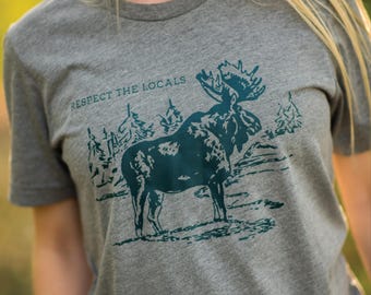 Respect The Locals Moose Graphic T-shirt