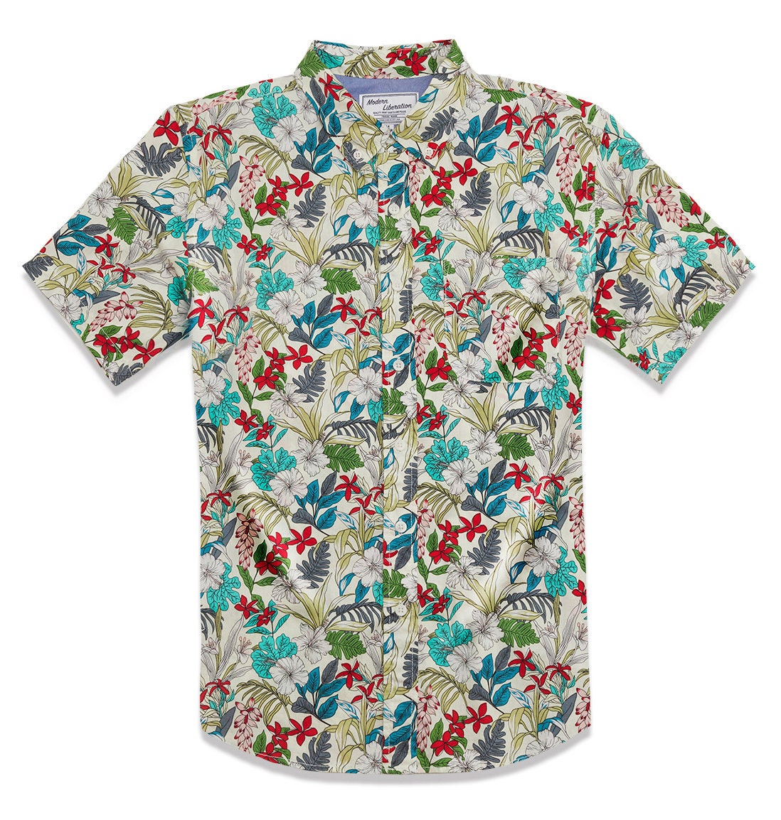 Floral Sketch Shirt White | Etsy