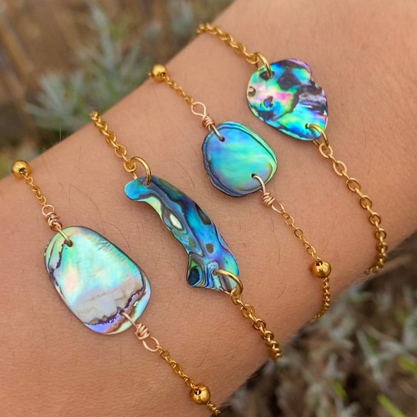 Abalone Seashell Bracelet - Handgemaakte op de oceaan geïnspireerde sieraden