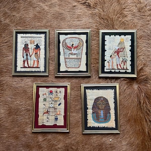 Framed Papyrus artwork from Egypt
