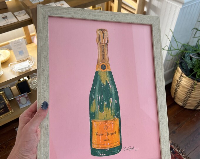 Veuve Clicquot Oil Pastel Illustration (framed) Etsy — free download