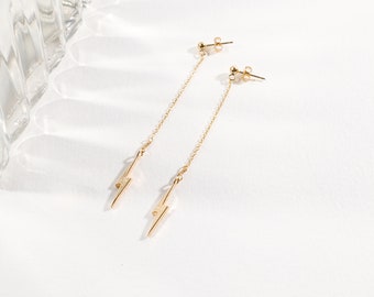 Bolt drop earrings (Gold filled)