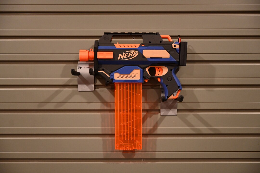 Nerf Rapidstrike Uzi black Blue and Cream Etsy