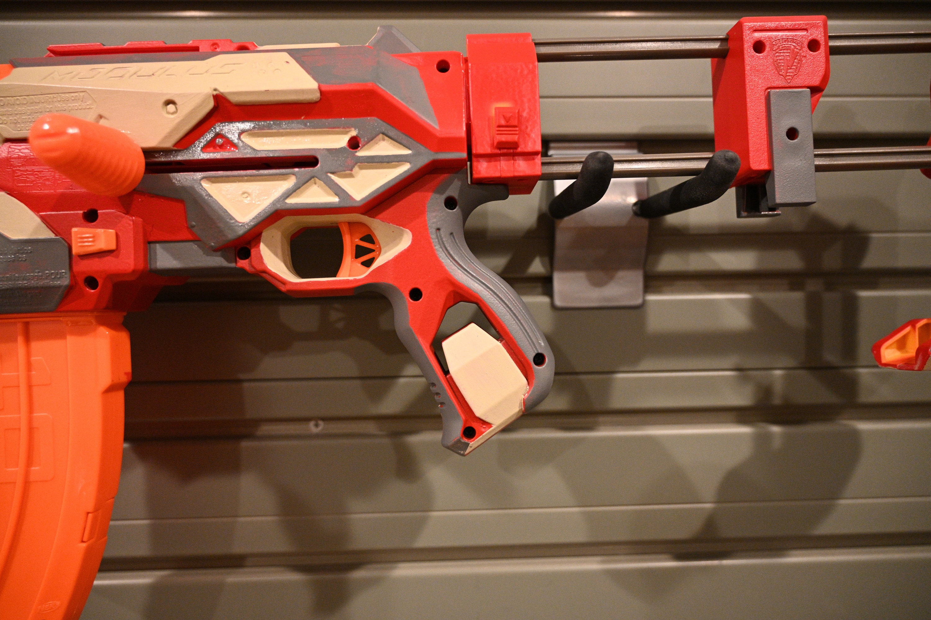Modded Nerf TriStrike Pocket Sniper Red and Gray Etsy