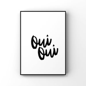 Oui Oui Digital Printable- Instant Download- French