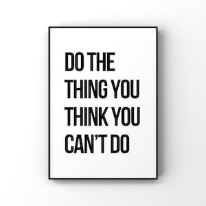 Inspirational Quote Print: Do The Thing (Digital Download)
