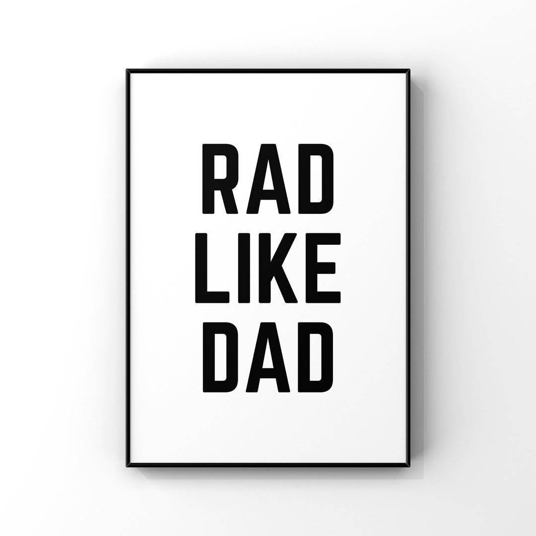 Rad Like Dad Digital Printable Instant Download - Etsy