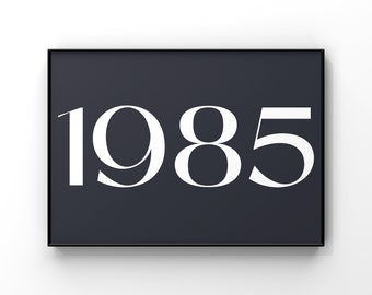 1985 Digital Printable Instant Download