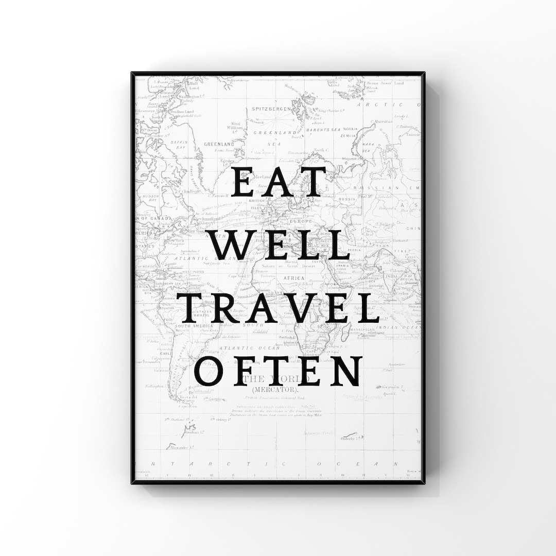 Eat Well Travel Often Digital Printable Instant Download - Etsy