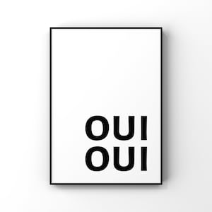 Oui Oui Digital Printable - Instant Download