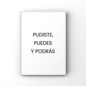Pudiste, Puedes Y Podras Digital Printable Instant Download Spanisch