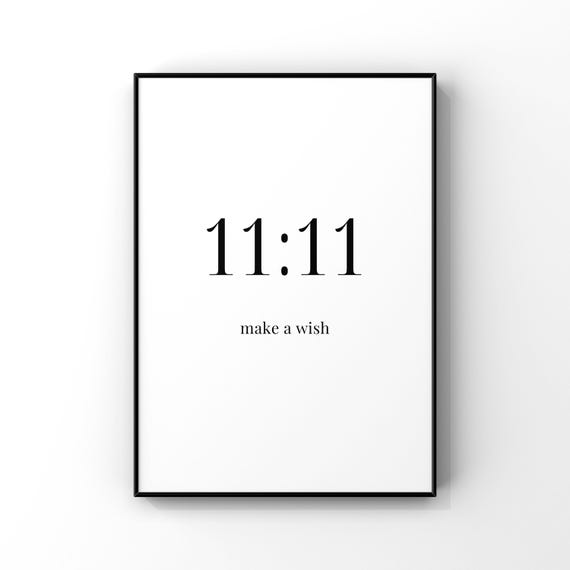 11:11 Make a Wish - Digital Printable Instant Download - Angel