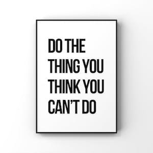 Inspirational Quote Print: &#39;Do The Thing&#39; 8x10 Card Stock