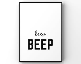 Beep Beep Kids Decor Print (do pobrania w wersji cyfrowej)