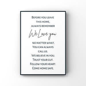 We Love You Printable Wall Art: Family Home Decor (Digital Download)